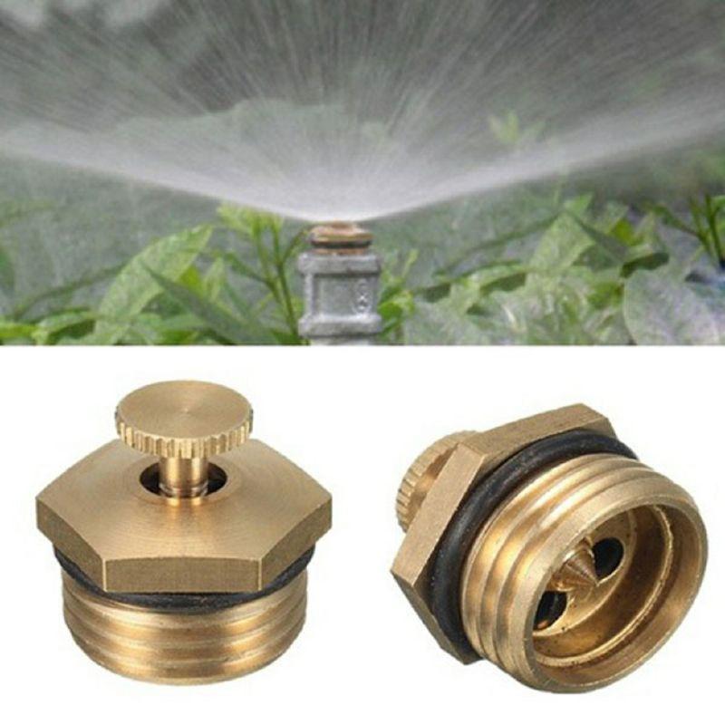 Bộ 10 béc phun mưa 360° bằng đồng nguyên chất ren 21mm chỉnh bán kinh phun xa gần tưới lan, tươí cây