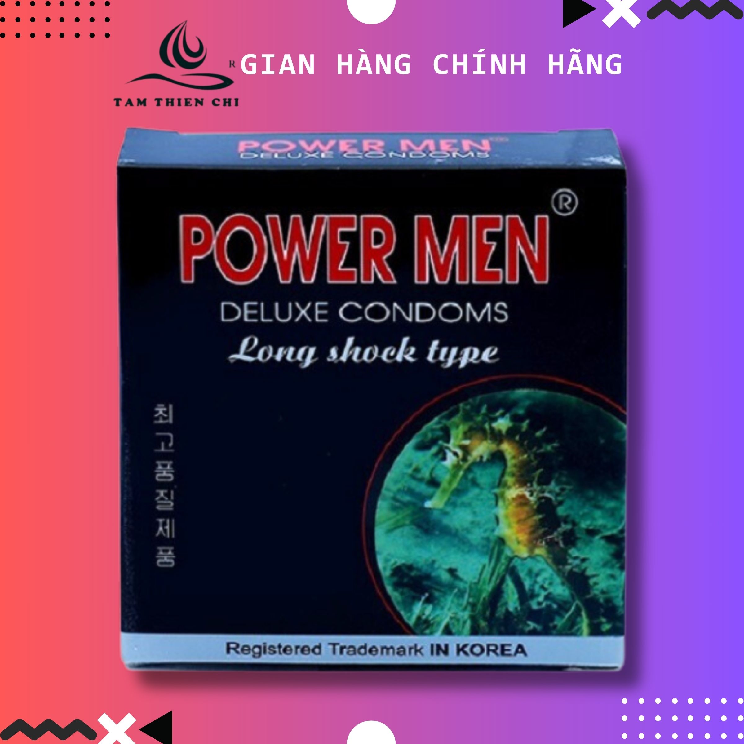 Bao Cao Su Powermen Cá Ngựa (Hộp 3 Cái)