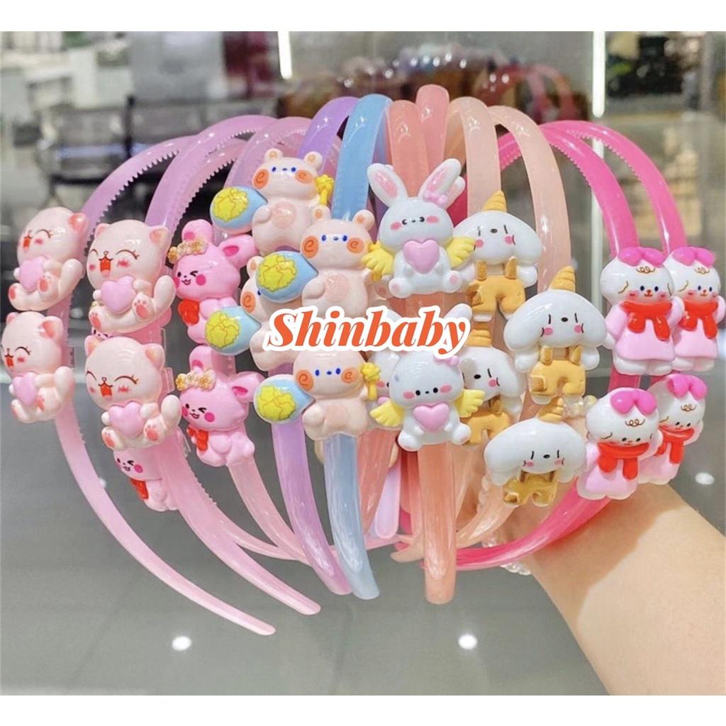 Set 2 bờm tóc băng đô cài tóc siêu cute nhiều hình dễ thương cho bé gái