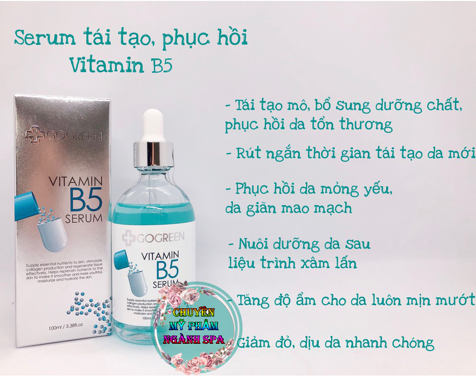 Serum phục hồi, tái tạo da tổn thương SERUM VITAMIN B5 giúp da luôn đều màu. Giảm thâm nám, mụn