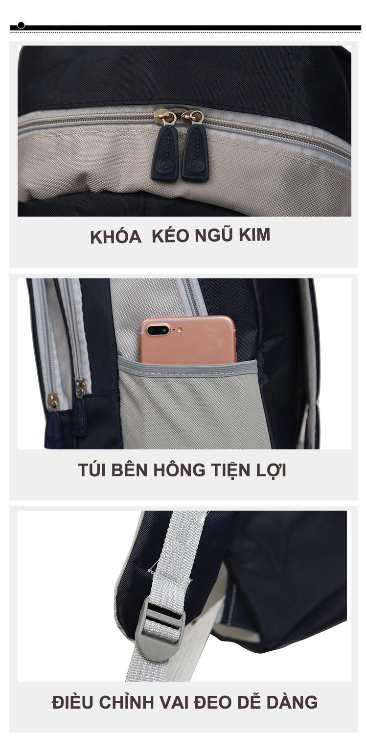 Balo học sinh cỡ lớn hình chuột Mickey vải nylon