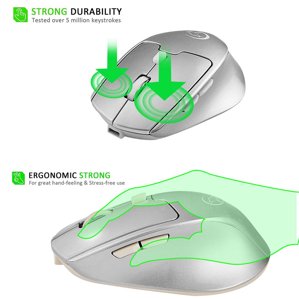 Chuột máy tính quang G823 Chế độ kép Không dây 2.4G 2400DPI Sạc di động