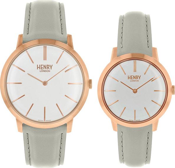 Đồng Hồ Đôi Dây Da Henry London HL40-S-0290 - HL34-S-0220 Iconic