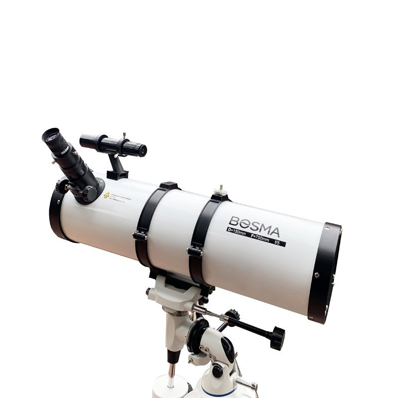 Kính thiên văn BOSMA hàng chính hãng, dòng phản xạ đường kính lớn 150mm, với tiêu cự 750mm cho hình ảnh sáng, sắc nét, phù hợp với nhiều mục tiêu quan sát