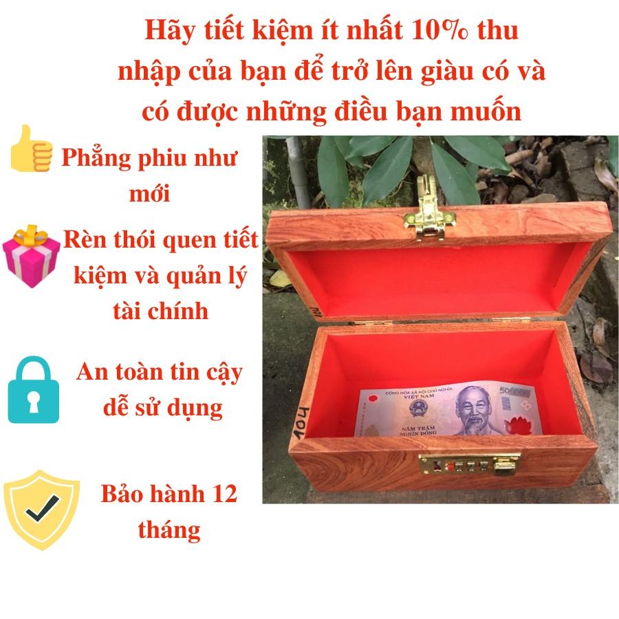 Hộp Tiết Kiệm, Trang Sức, Hộp đựng Dấu, Tài Liệu, Hầu Đồng Gỗ Hương - Bảo Hành 10 Năm