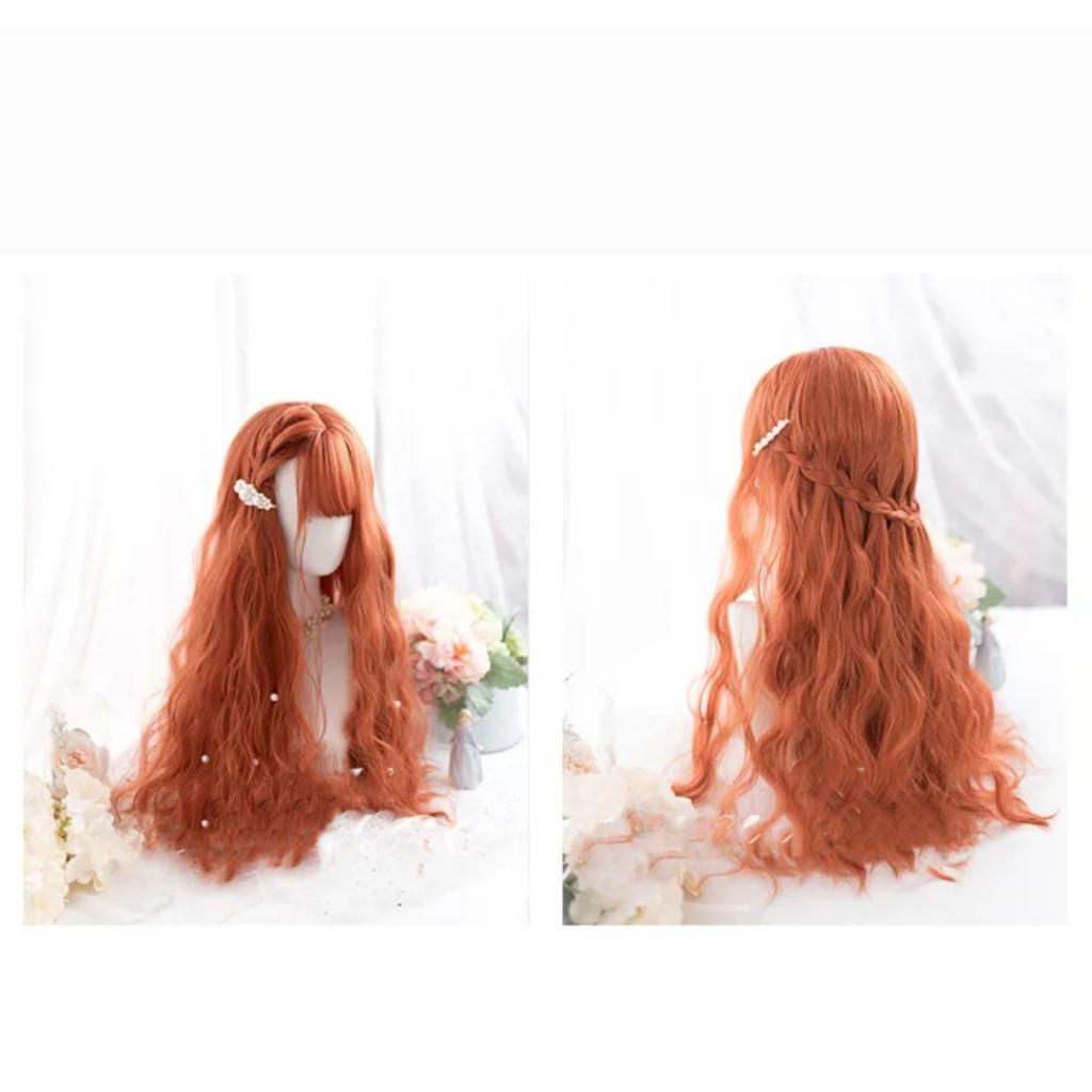 Wig/Tóc giả teen/lolita/cosplay cam xoăn xù nữ tính hoá trang cung hoàng đạo B0062