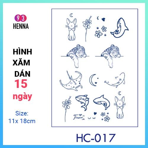 Hình Xăm Dán Tạm Thời Thảo Dược 15 Ngày mã HC017