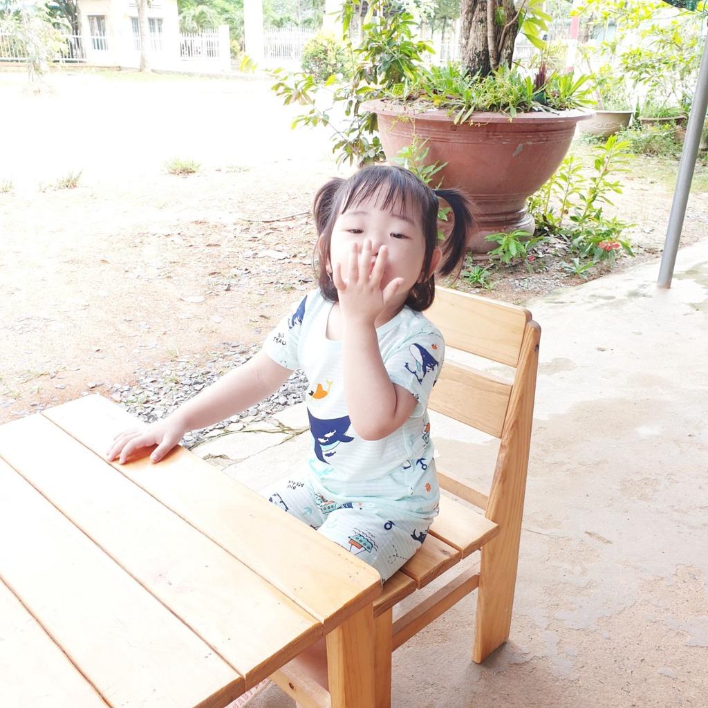 Đồ bộ mặc nhà cho bé 04 - chất liệu mềm nhẹ, màu sắc tươi sáng phù hợp cho bé từ 6 tháng - 3 tuổi