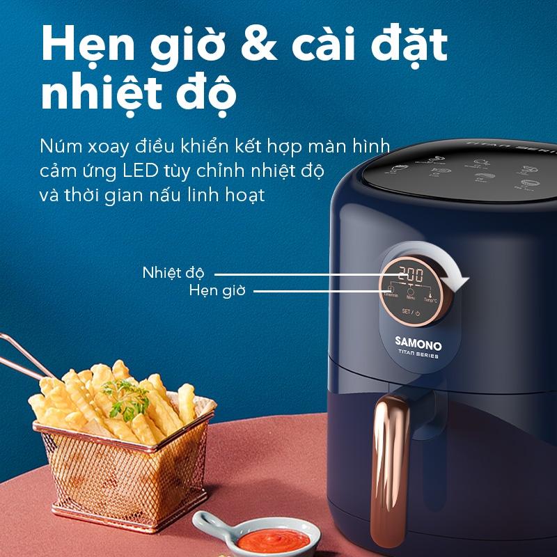 Nồi chiên không dầu SAMONO SW-AFBE04 dung tích 4L màn hình cảm ứng 7 chế độ nấu - Hàng chính hãng