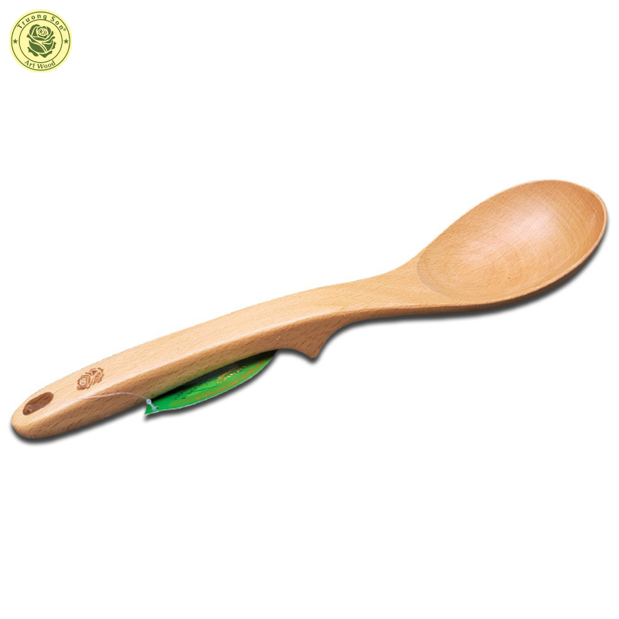 Muỗng Múc Canh Miệng Oval Có Đế Chân - Vá Gỗ Oval 15 - Đồ Gỗ Nhà Bếp Thương Hiệu Trường Sơn