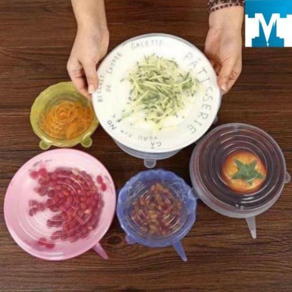 Set 6 Nắp Úp Bát Silicon - Hàng loại 1