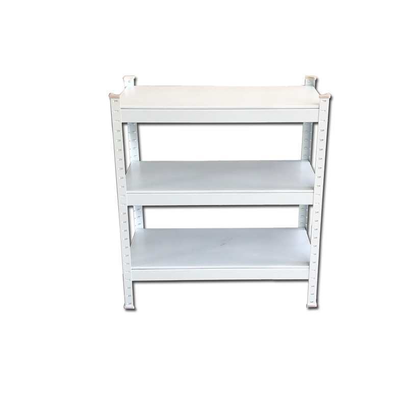 Kệ thấp 3 tầng tấm thép 81cm trắng