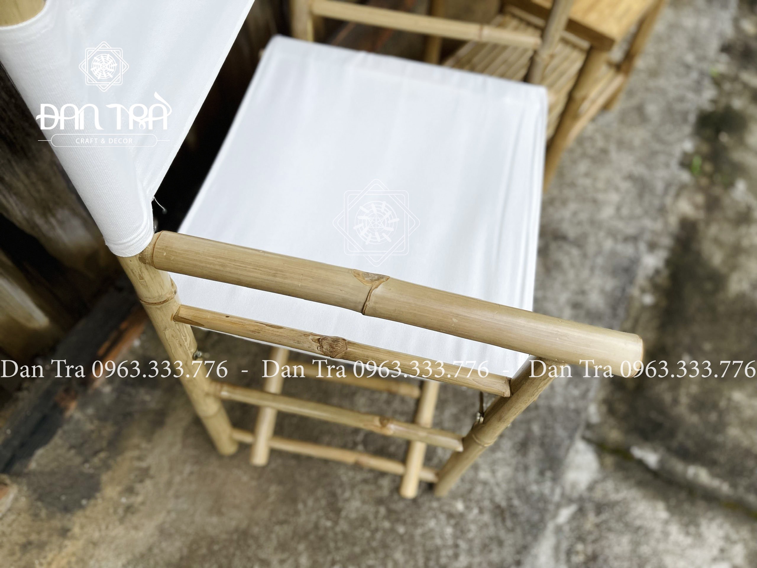 Ghế Tre Đạo Diễn Bạc Trắng Xuất Khẩu Đan Trà- Ghế Tre Decor Quán- Nội Thất Mây Tre Đan