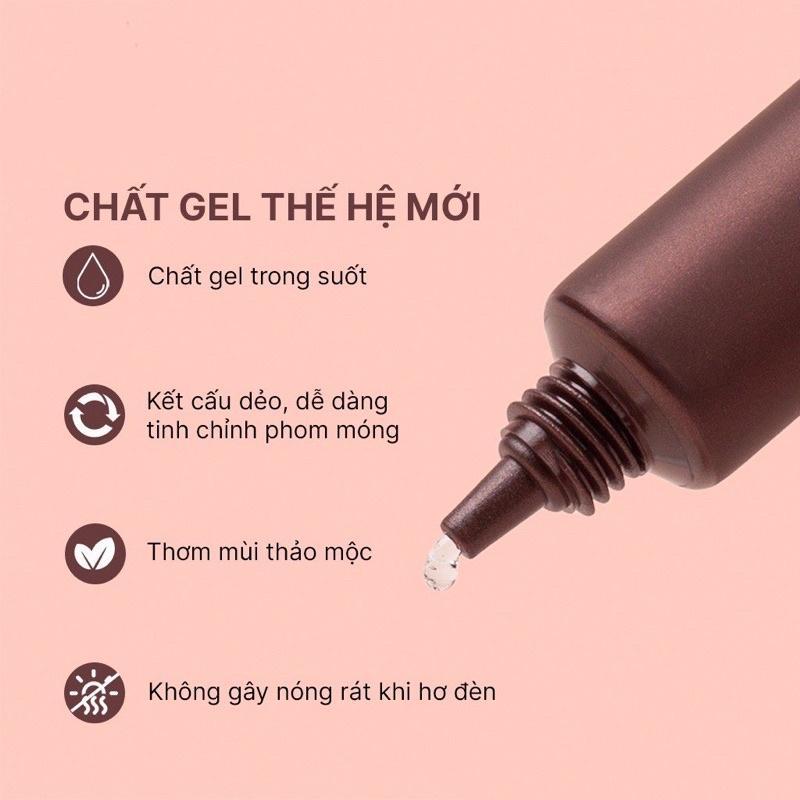 Keo Dán Móng Úp Huaxi Tuýp 20g, Chất Gel Trong Suốt Làm Nail Mùi Thảo Mộc, Đa Năng Định Hình Và Đính Đá Nail Phương Miu