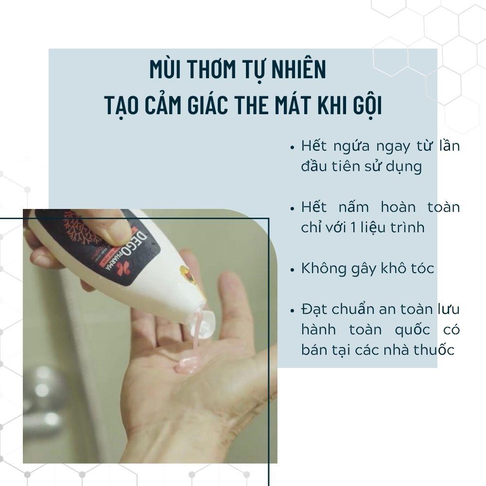 Dầu Gội Đầu DEGO PHARMA 80ml - Dứt Điểm Gàu Ngứa &amp; Nấm Da Đầu