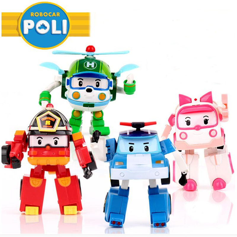 Đồ chơi trẻ em Đội bay siêu đẳng Robocar Poli và những người bạn - Bộ 4 con