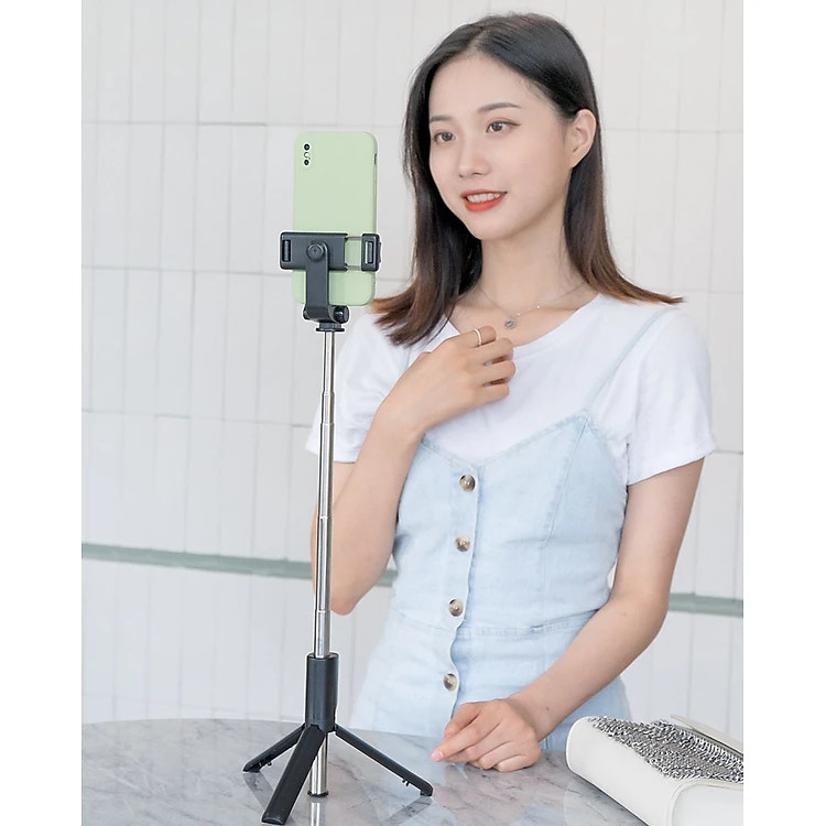 Gậy Chụp Hình Bluetooth R1 Kèm Giá Đỡ 3 Chân - Hàng chính hãng
