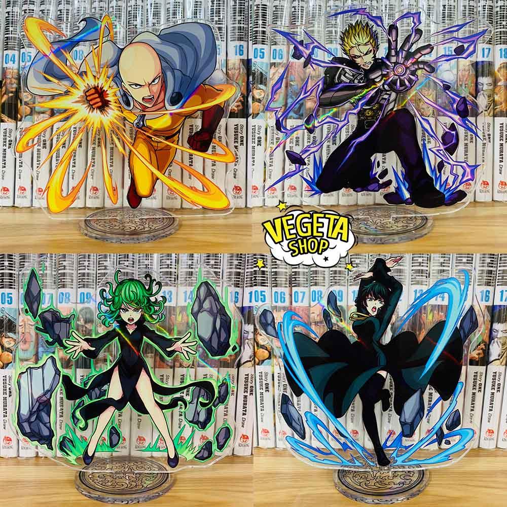 Mô Hình Tượng Standee Acrylic Mica 2 mặt - One Punch Man - Saitama Genos Tatsumaki Fubuki Garou Sonic siêu thanh Bang