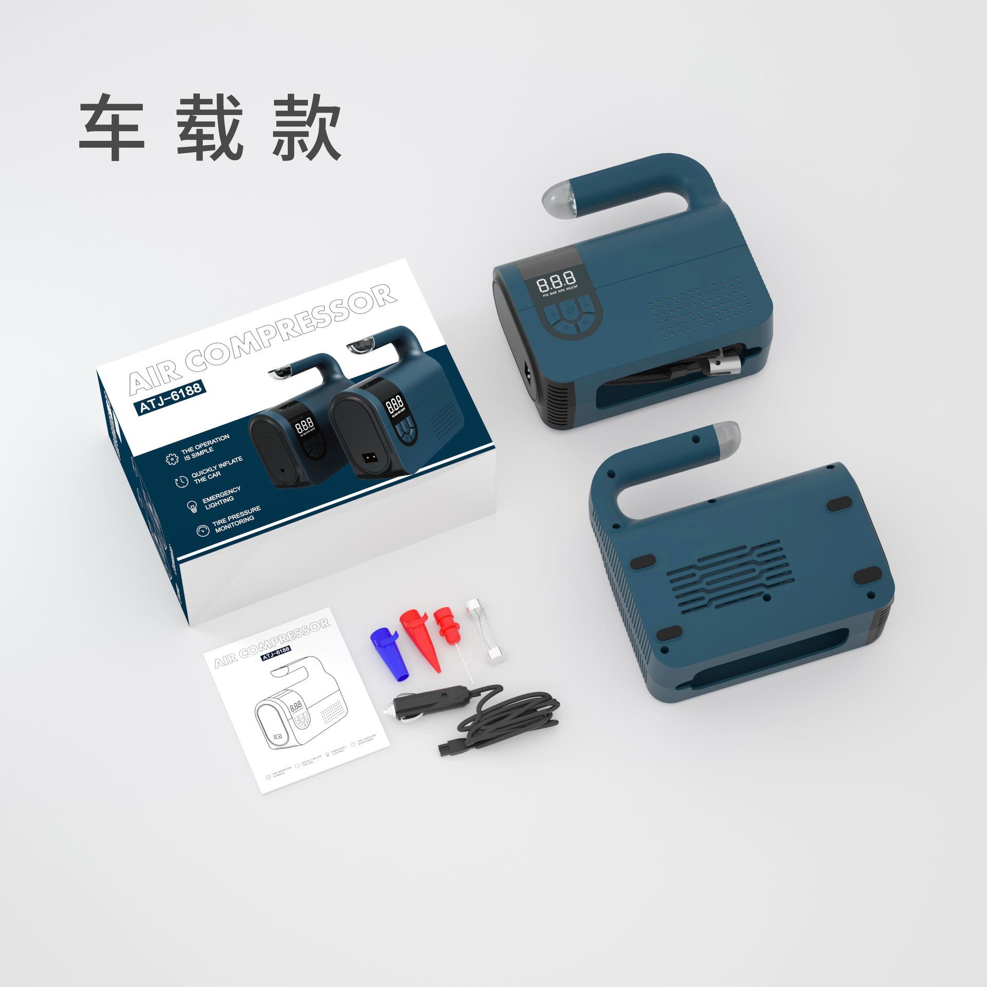 Giao xe nhanh tận nhà máy bơm hơi áp suất lốp màn hình hiển thị kỹ thuật số máy bơm lốp ô tô nhỏ gọn xách tay nhẹ máy bơm hơi không dây ô tô