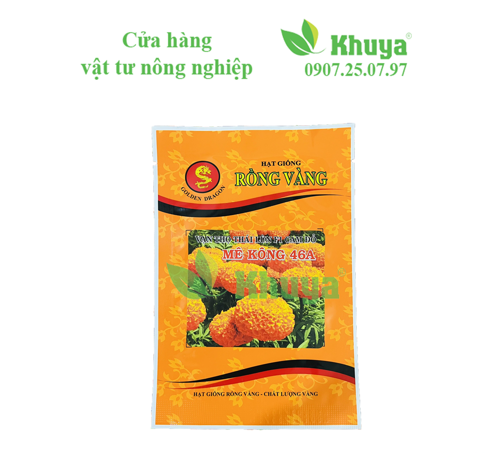 Hạt giống Vạn Thọ Thái Lùn F1 Cam đỏ Mekong 46A