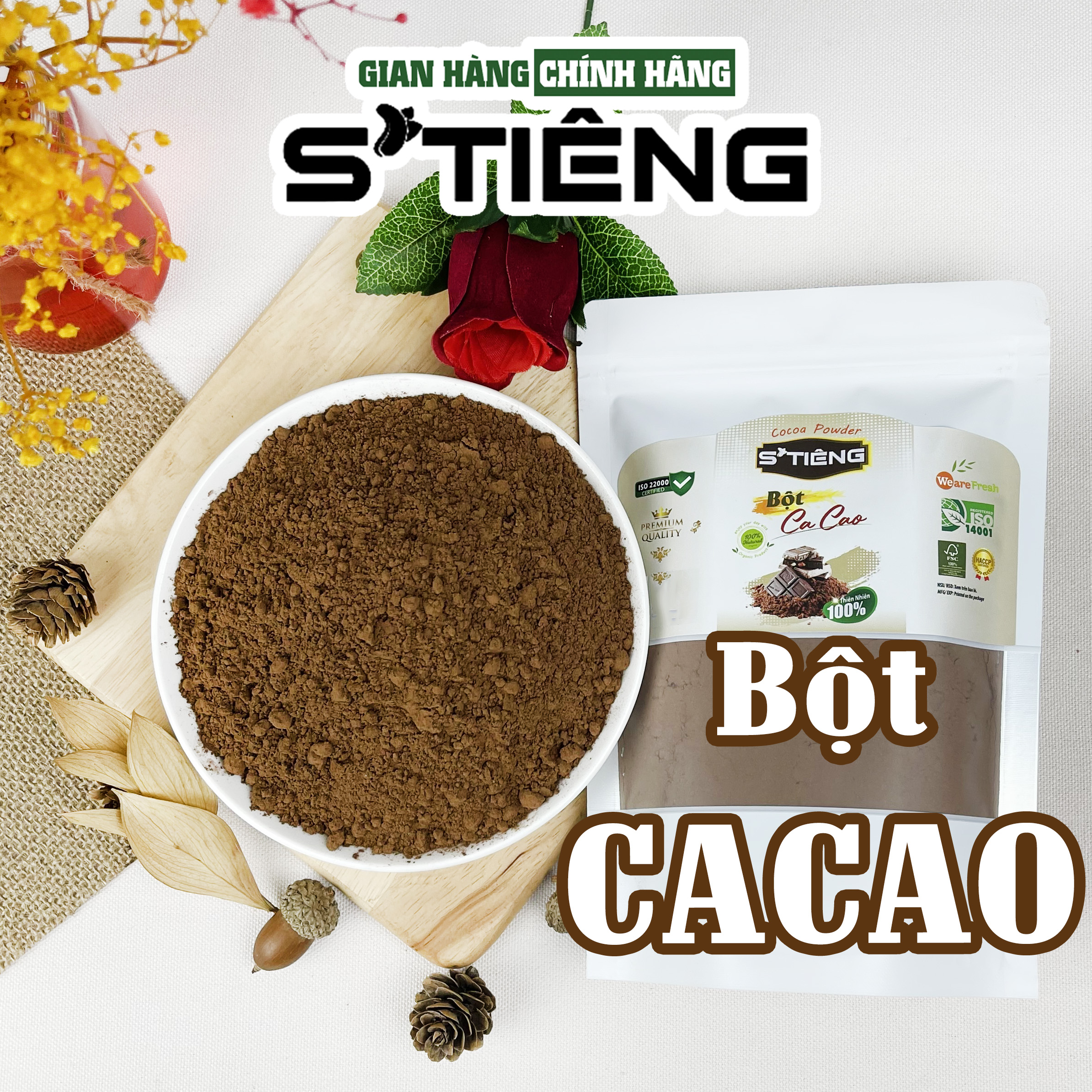 Bột CACAO Nguyên Chất Cao Cấp S'TIÊNG