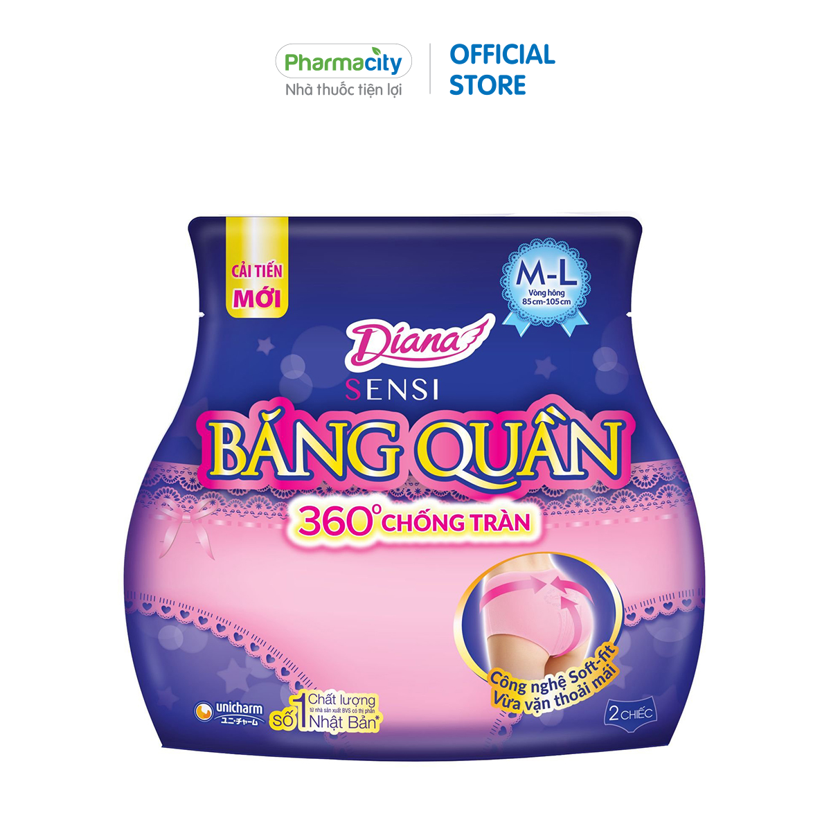 Băng vệ sinh ban đêm dạng quần Diana Super Night Size M-L