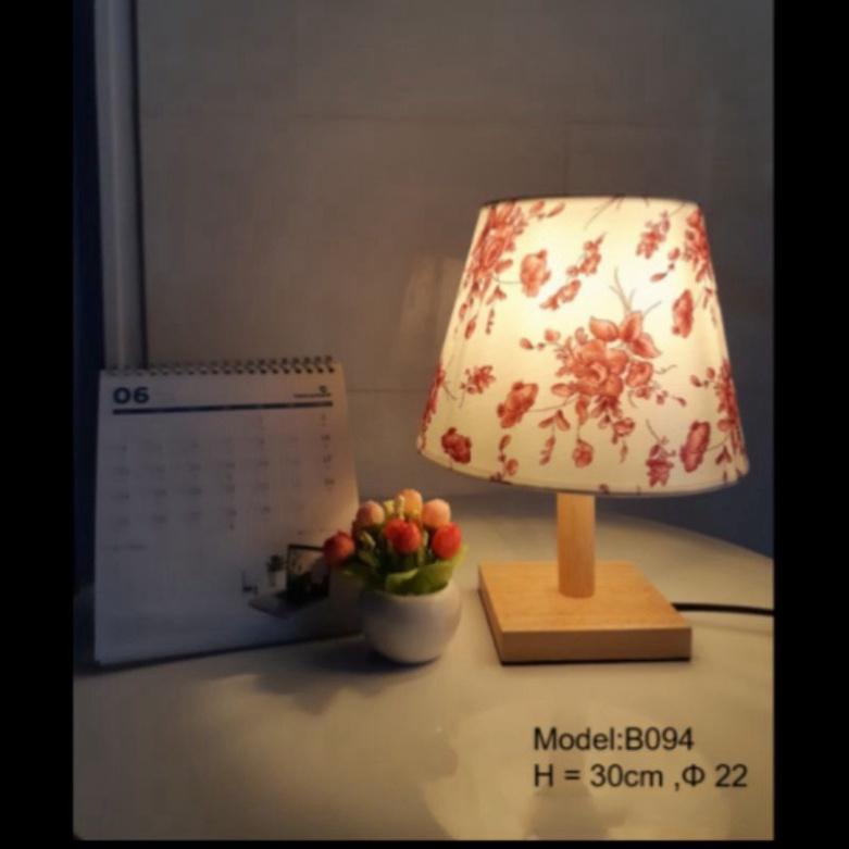 Đèn ngủ để bàn chao vải cao cấp Khôi Nguyễn - B 094  DT HQ