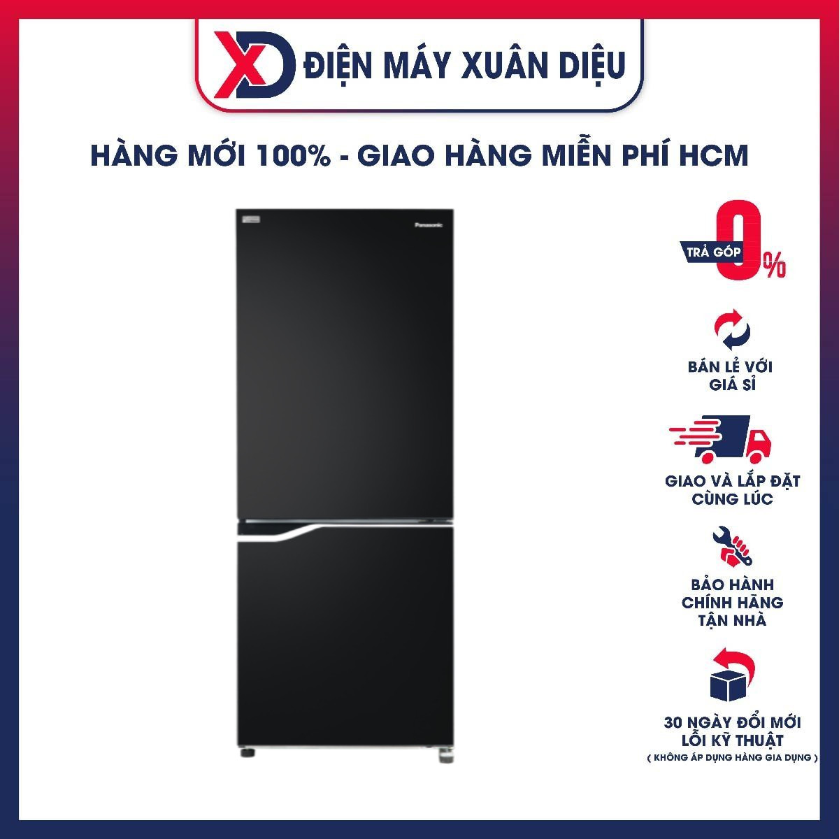 Tủ lạnh Panasonic NR-SV280BPKV 255 lít - Hàng chính hãng - Giao HCM và 1 số tỉnh thành