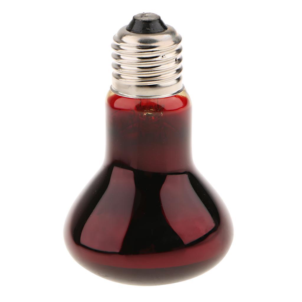 4x Heat Lamp Heating Infrared Bulb, Red Pet Light UVA Spot Lamp for Reptile