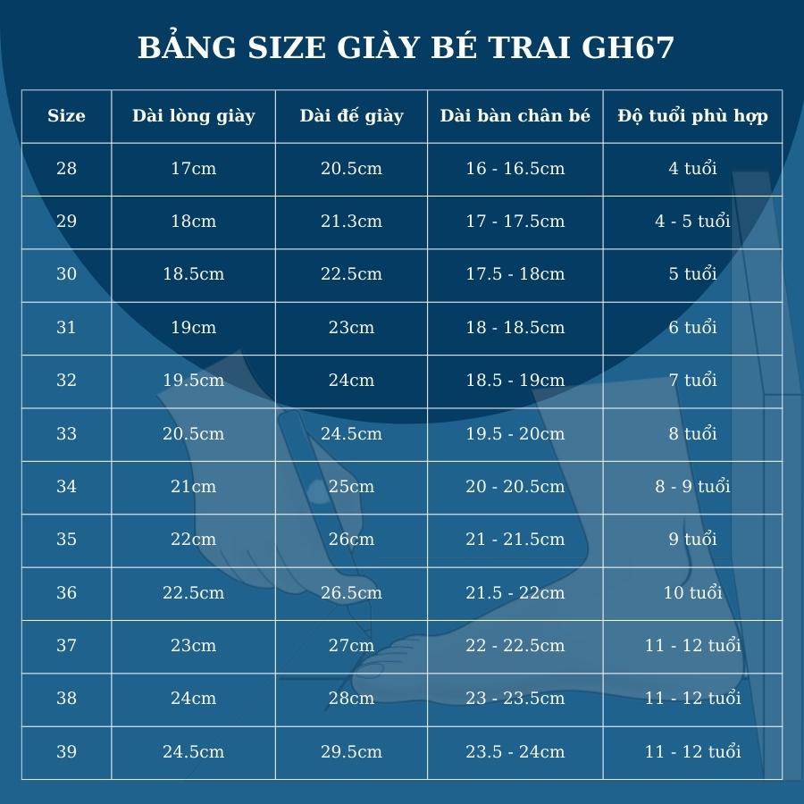 Giày thể thao bé trai 4 - 12 tuổi đi học chạy bộ êm nhẹ kháng khuẩn mang mùa hè phù hợp trẻ em nam phong cách Hàn Quốc NHÍM SHOP GH67