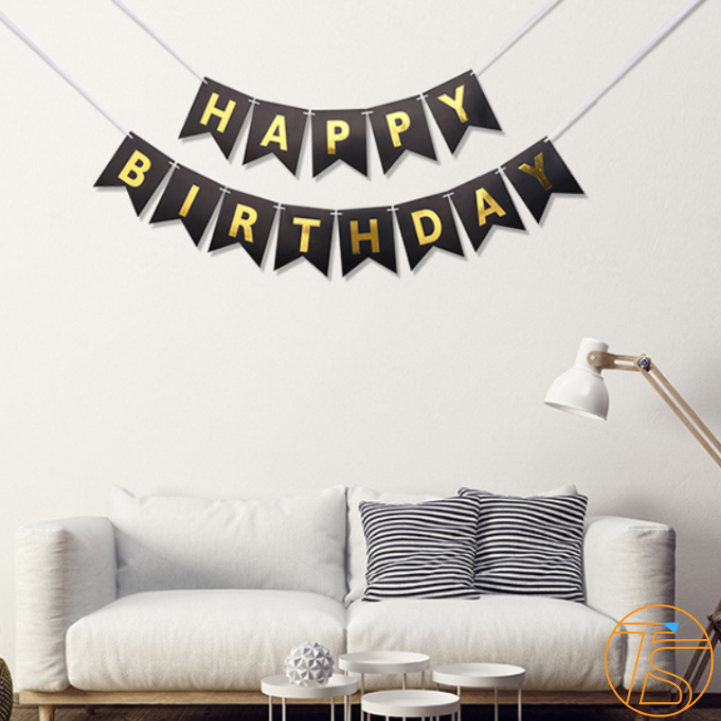 Dây chữ happy birthday giấy nhiều màu - Bộ chữ trang trí sinh nhật cho bé