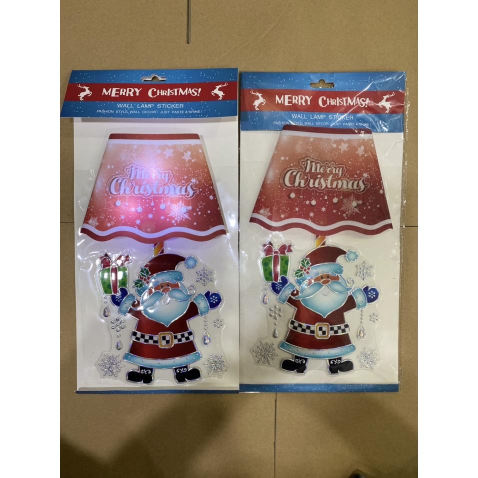 Tranh Noel Dán Tường Cửa Kính Có Đèn Led Bên Trong Chạy Bằng Pin - Cho Giáng Sinh Đầm Ấm An Lành