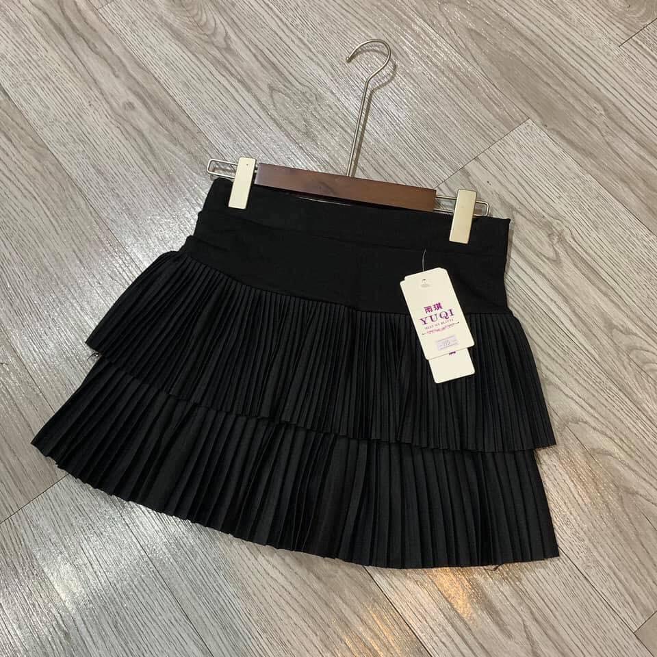 Chân váy 2 tầng xếp ly bèo_chân váy dập ly nhỏ