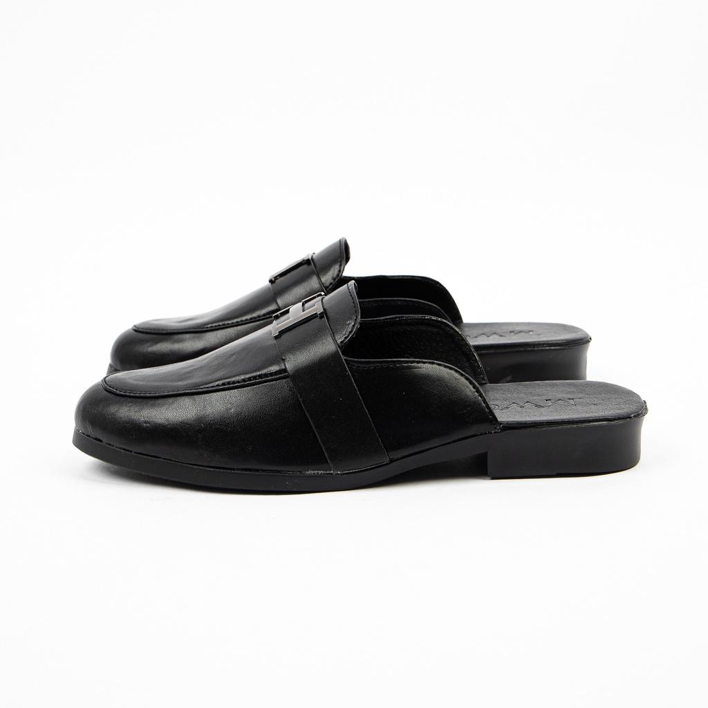 Giày Sục Nam Da Pu Khóa chữ H Trẻ Trung Trẻ Trung Chuẩn Xịn Êm chân S1167