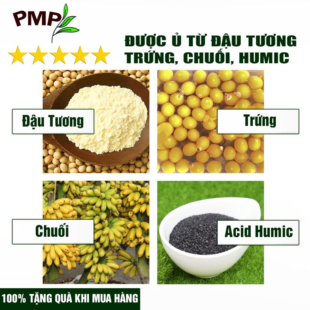 Combo 2 Chai Phân SOYMIC PMP Siêu Phân Bón Ủ Vi Sinh Từ Đậu Nành, Trứng, Chuối, Vi Lượng Cho Hoa Hồng, Rau Sạch