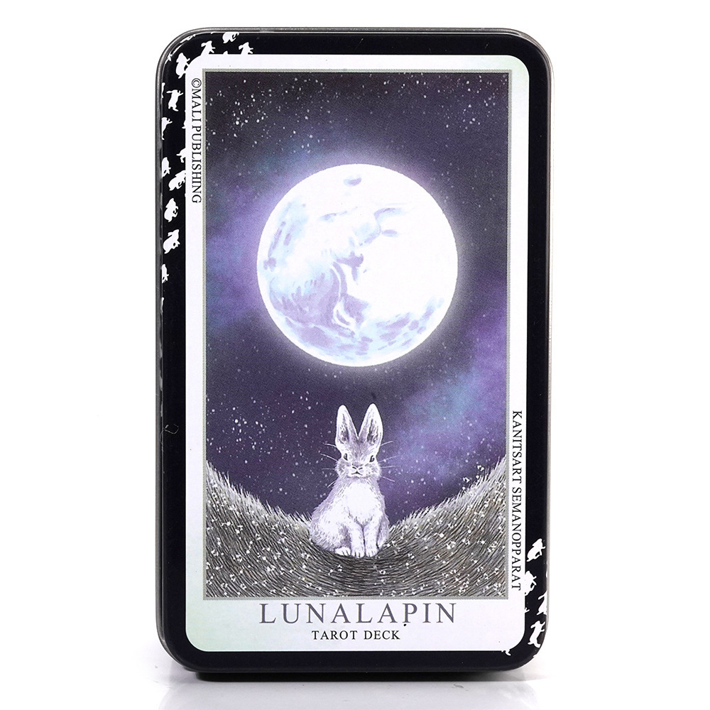 [Mạ Cạnh] Bộ Bài Tarot Lunalapin Hộp Thiếc Mạ Cạnh 78 Lá Đá Thanh Tẩy