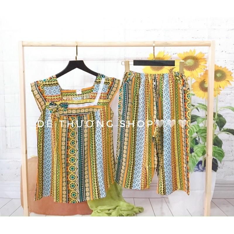 Đồ bộ mặc nhà cổ vuông tôn53-60kg