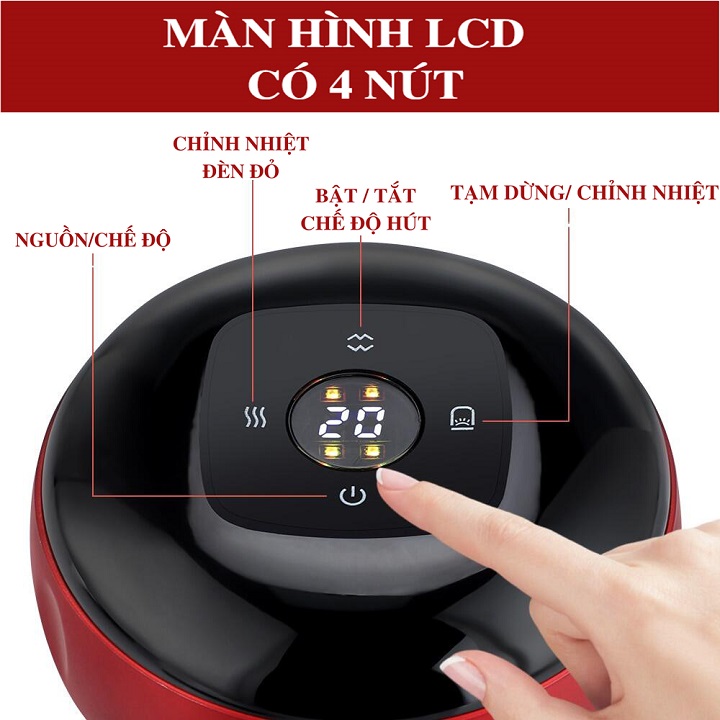 Máy Massage Giác Hơi Điện Đánh Cảm Cạo Gió Tại Nhà 3 Chế Độ Rung Sạc Pin Giúp Hút Máu Độc Giảm Đau Nhức Lưu Thông Khí Huyết