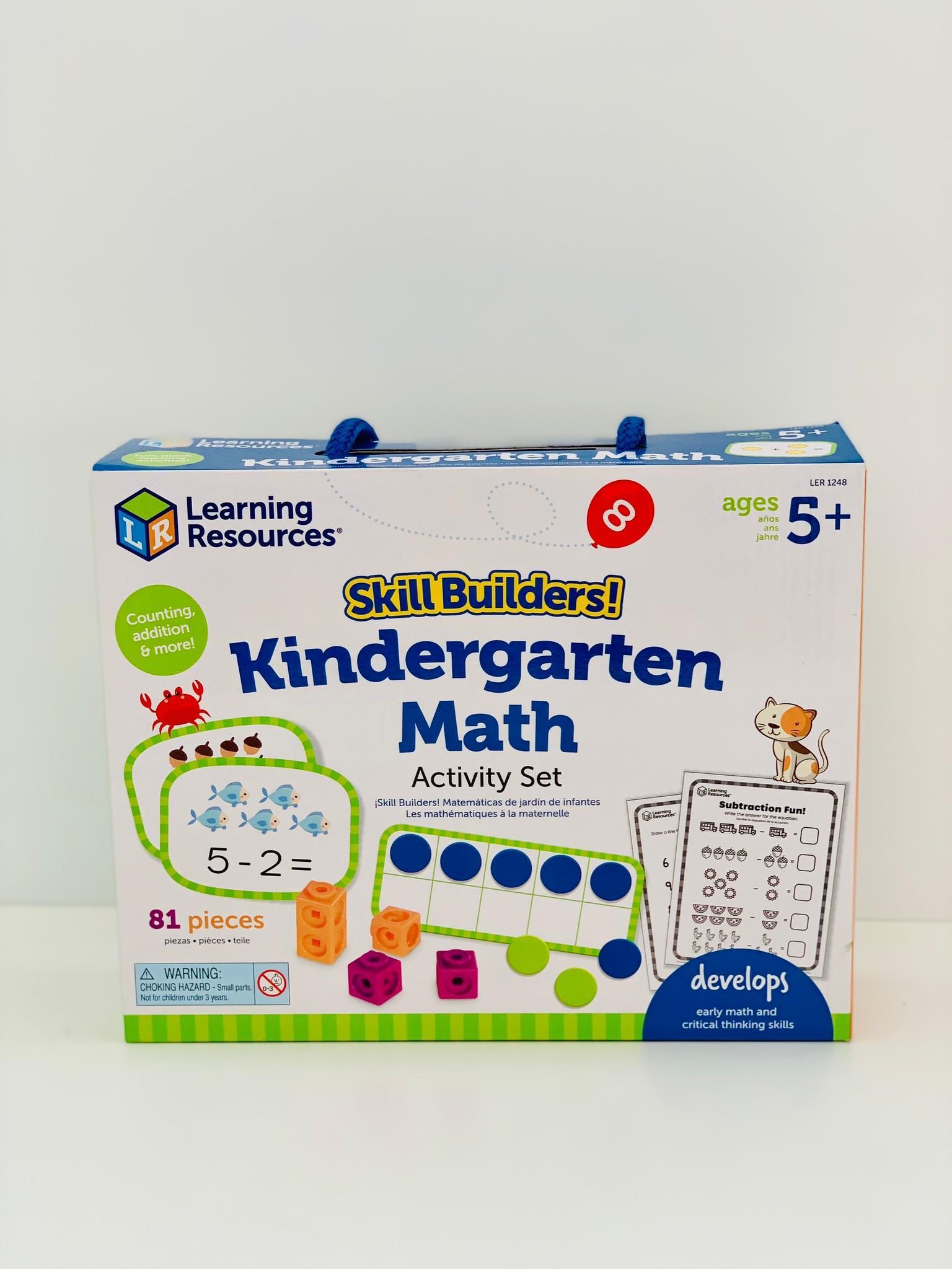 Learning Resources Đồ chơi xây dựng kỹ năng! Học toán tuổi mẫu giáo  - Skill Builders! Kindergarten Math