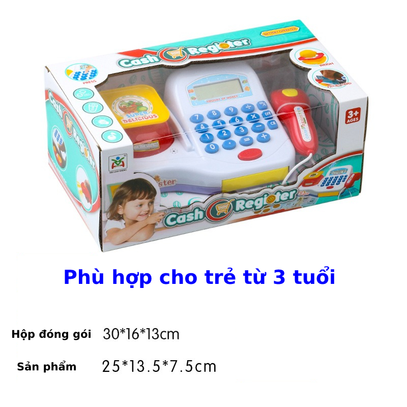 Máy tính tiền đồ chơi có đèn nhạc giúp bé thông minh hơn
