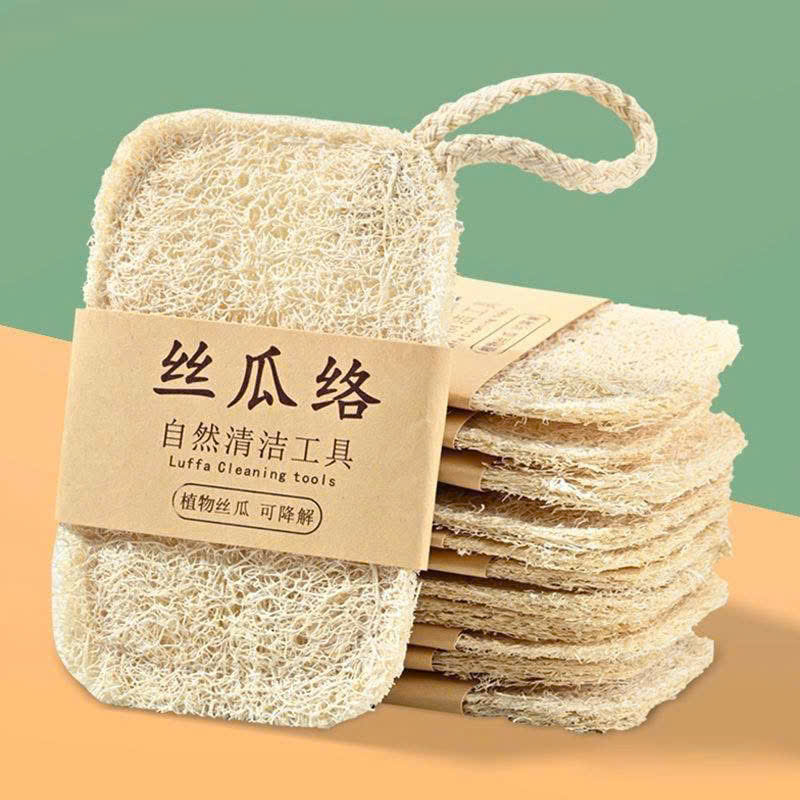 Miếng Rửa Chén Xơ Mướp Khô Chống Dầu Mỡ, Bọt Biển Tự Nhiên, Dễ Dàng Làm Sạch Bát Dĩa - HÀNG CHÍNH HÃNG MINIIN