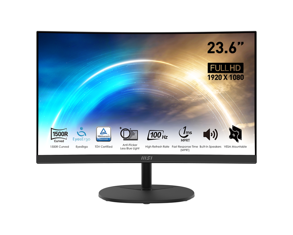 Màn Hình Cong MSI PRO MP2412C 24 inch ( FHD/VA/100Hz/1ms/1500R ) - Hàng Chính Hãng