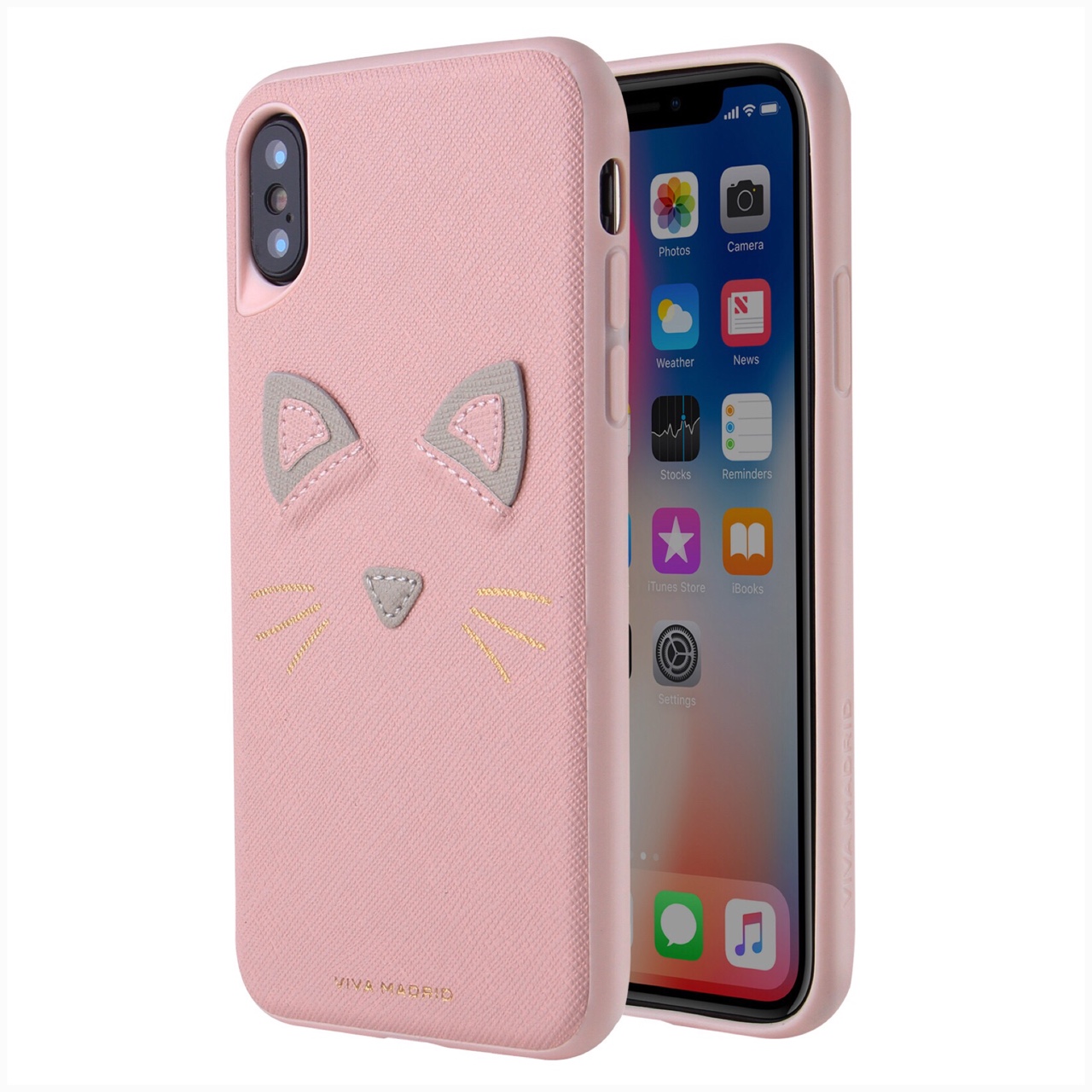 Ốp lưng iPhone X hiệu VIVA Mascota Puss - Hồng - Hàng nhập khẩu