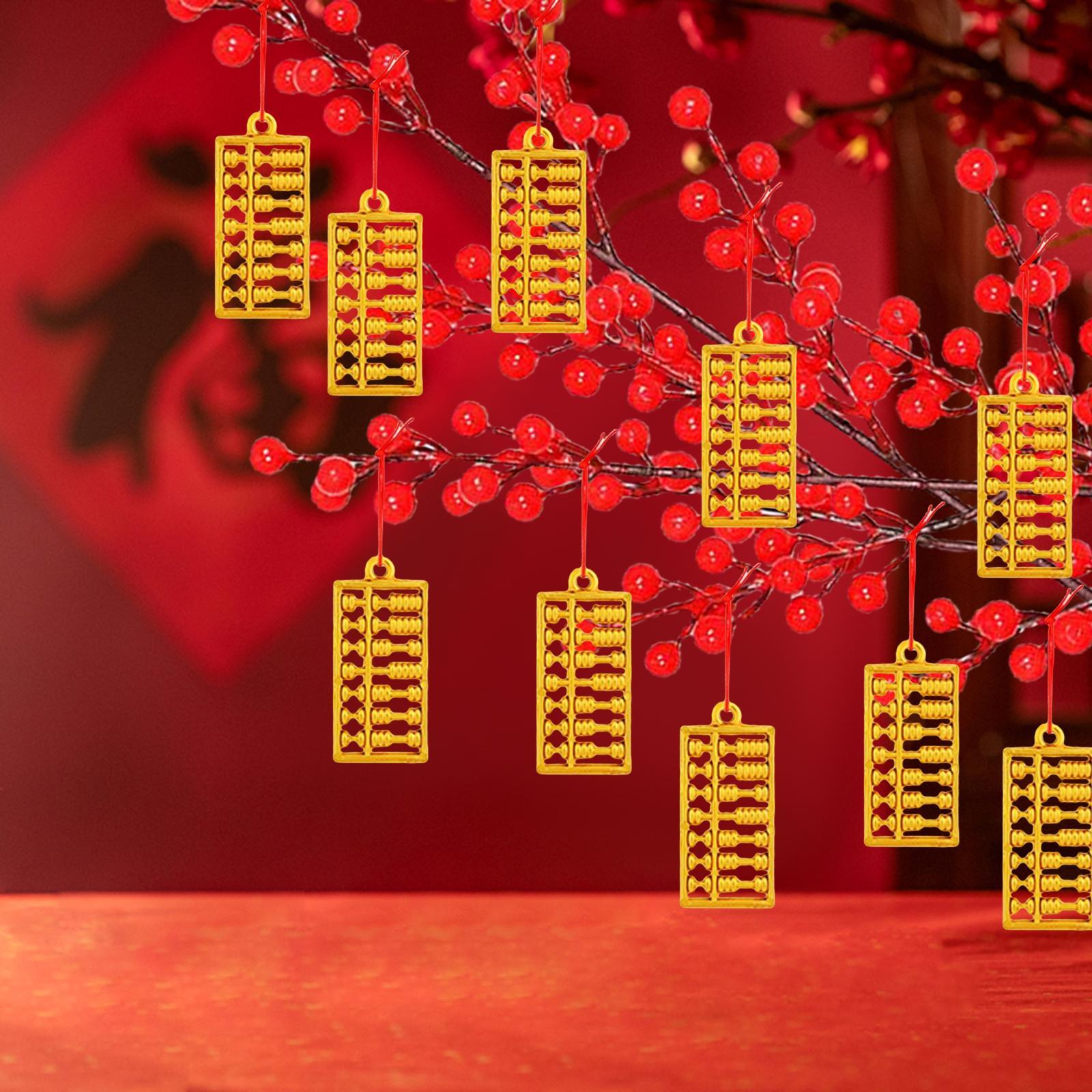 Chinese New Year Decorations Lucky Pendants Hanging Ornaments for Bonsai Home Office Trees