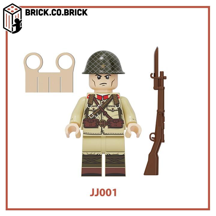 Lắp Ráp Mô Hình Đồ Chơi Nhận vật Lính Nhật Bản Quân Đội Thế Chiến minifig Japan Soldier World War JJ001-JJ005 - JJ-005