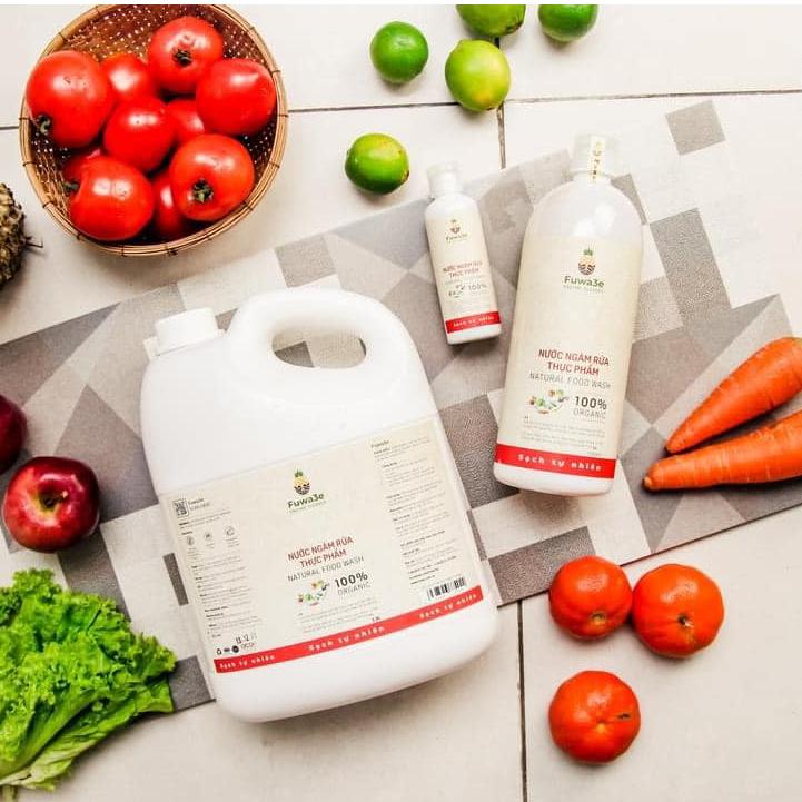 Nước ngâm rửa thực phẩm Fuwa3e mini 100ml - dung dịch Enzyme giúp khử mùi tanh cá, khử độc hoa quả