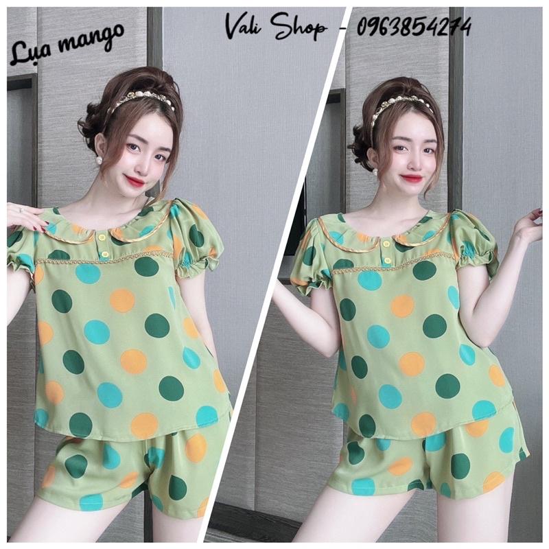 Đồ ngủ mặc nhà lụa mango hoạ tiết freesize 42-57kg