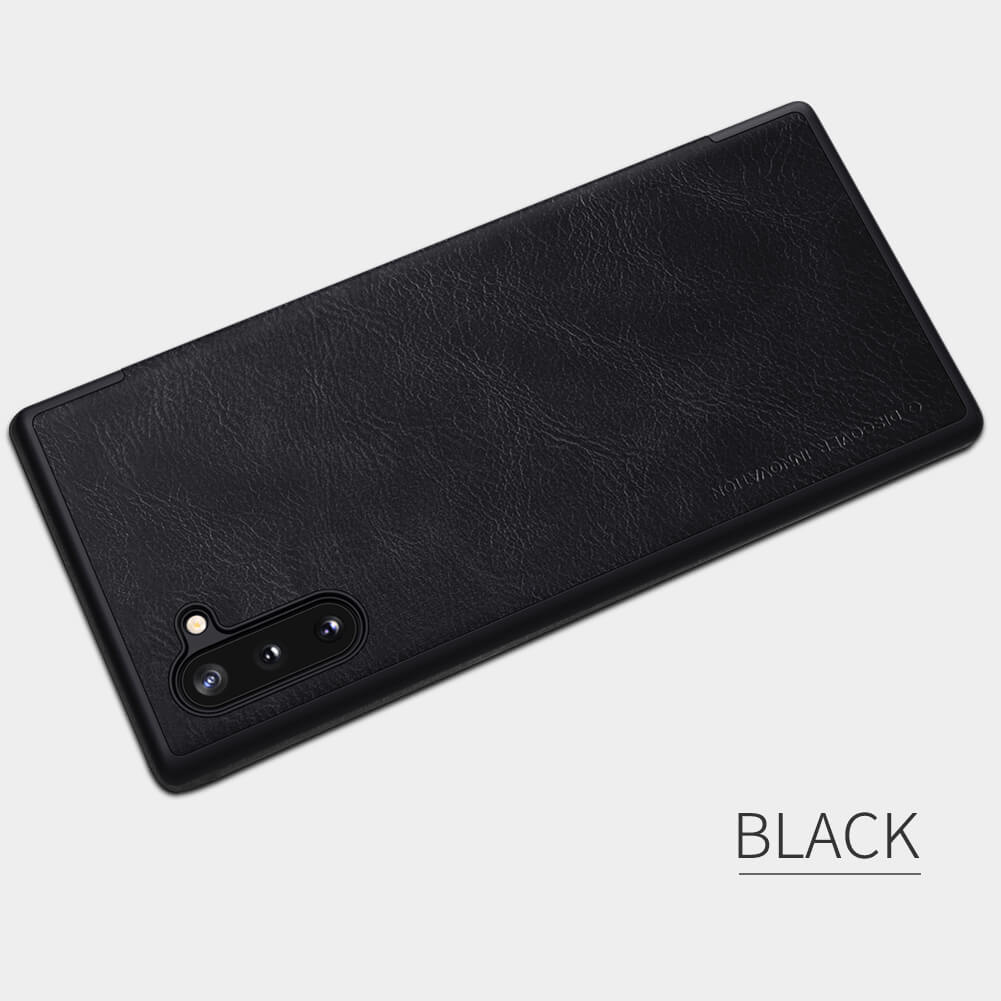 Bao da dành cho SamSung Galaxy Note 10 chính hãng Nillkin QIN có ngăn cài thẻ, da cao cấp - Hàng chính hãng