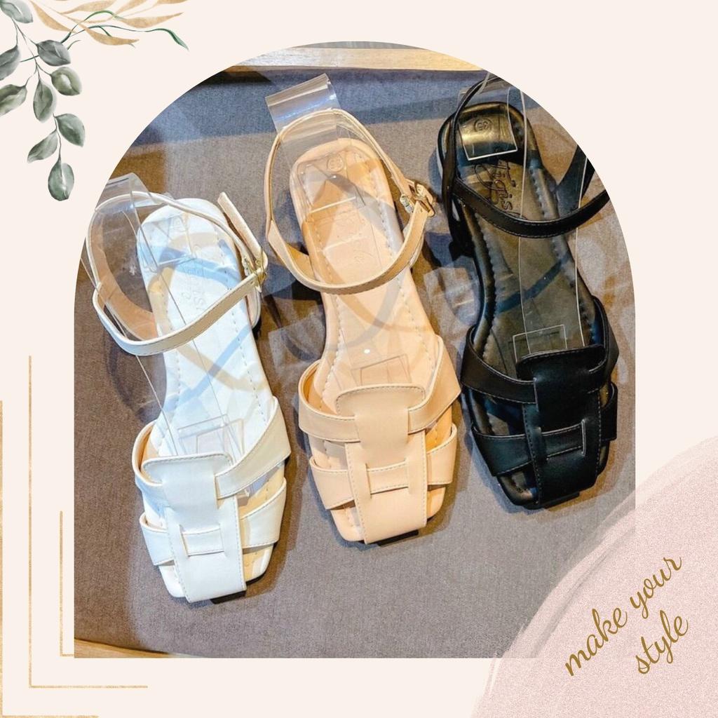 ROSA FACTORY - GIÀY SANDAL NỮ THỜI TRANG QUAI RỌ ĐẾ BỆT -SD-0298