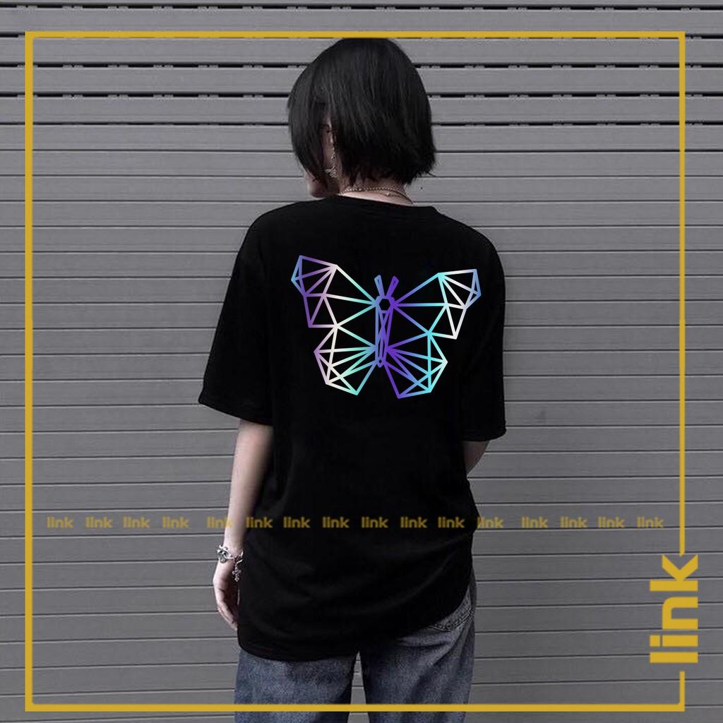 Áo thun tay lỡ phản quang BƯỚM CÔNG NGHỆ 7 màu unisex